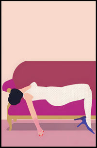 Reclined Elegance Scenic Wall Art Print for Decor