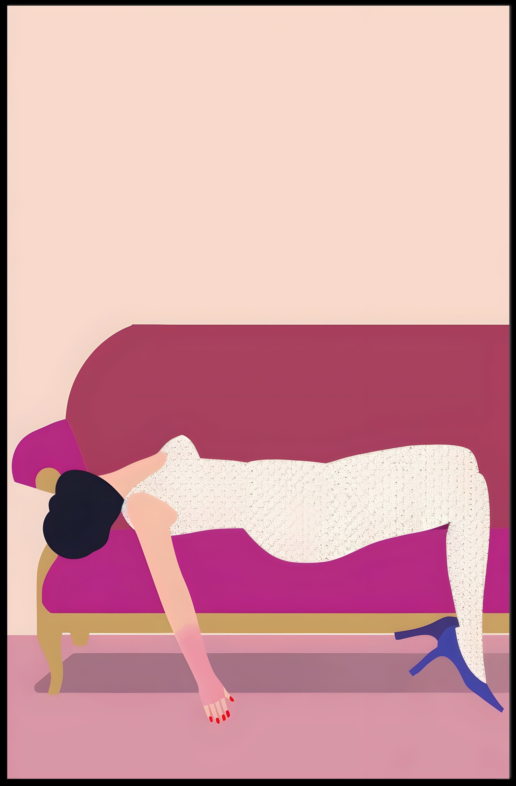 Reclined Elegance Scenic Wall Art Print for Decor