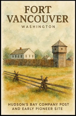 Fort Vancouver HudsonS Bay Company Poster