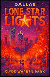 Dallas Lone Star Lights Poster