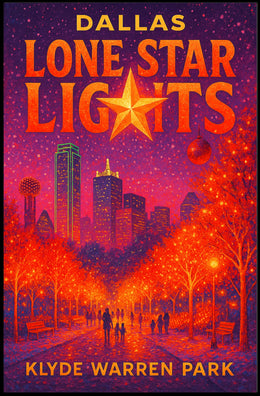 Dallas Lone Star Lights Poster