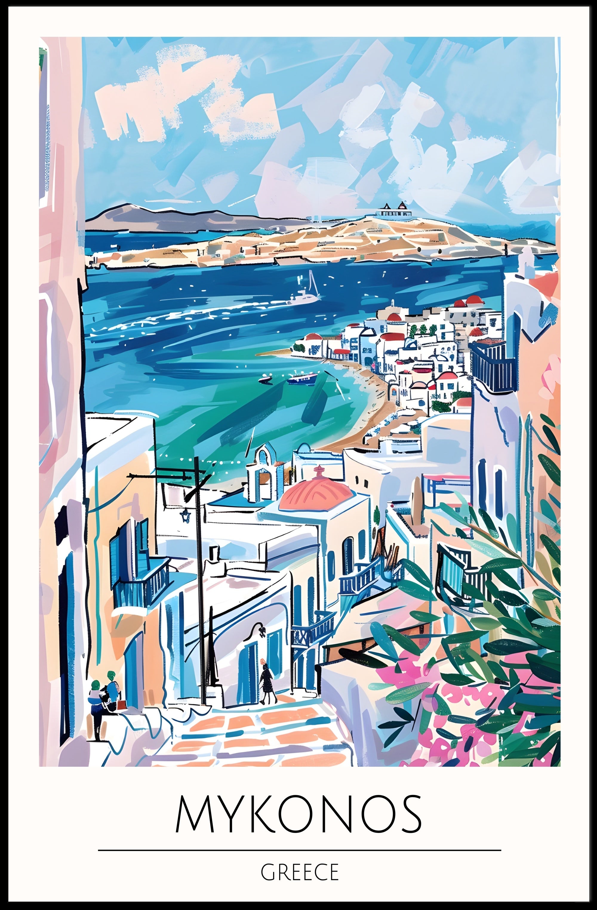 Mykonos Scenic View Poster PosterGoat