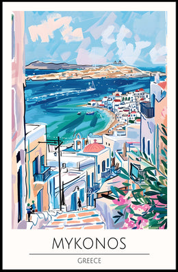 Mykonos Scenic View Poster PosterGoat