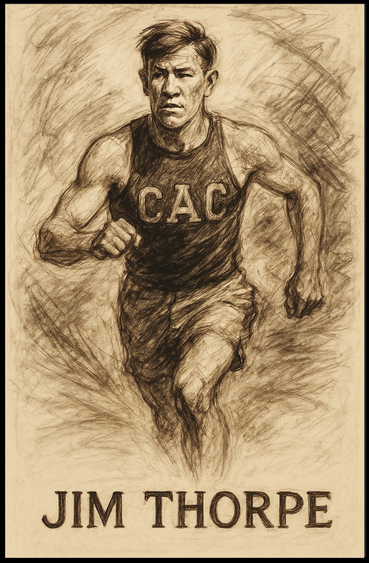 Jim Thorpe Athletic Legend Poster