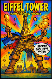 Eiffel Tower Iconic Paris Persona Poster PosterGoat
