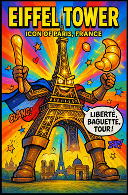Eiffel Tower Iconic Paris Persona Poster PosterGoat