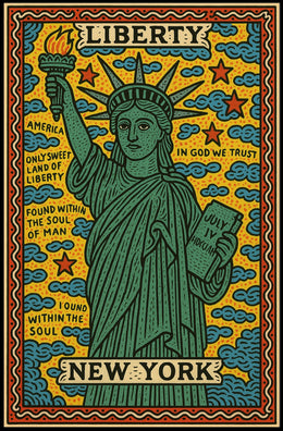Liberty and New York Poster