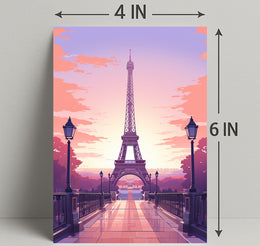 Sunset Over Paris Poster
