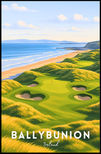 Ballybunion Coastal Golf Course Scenic Travel Poster