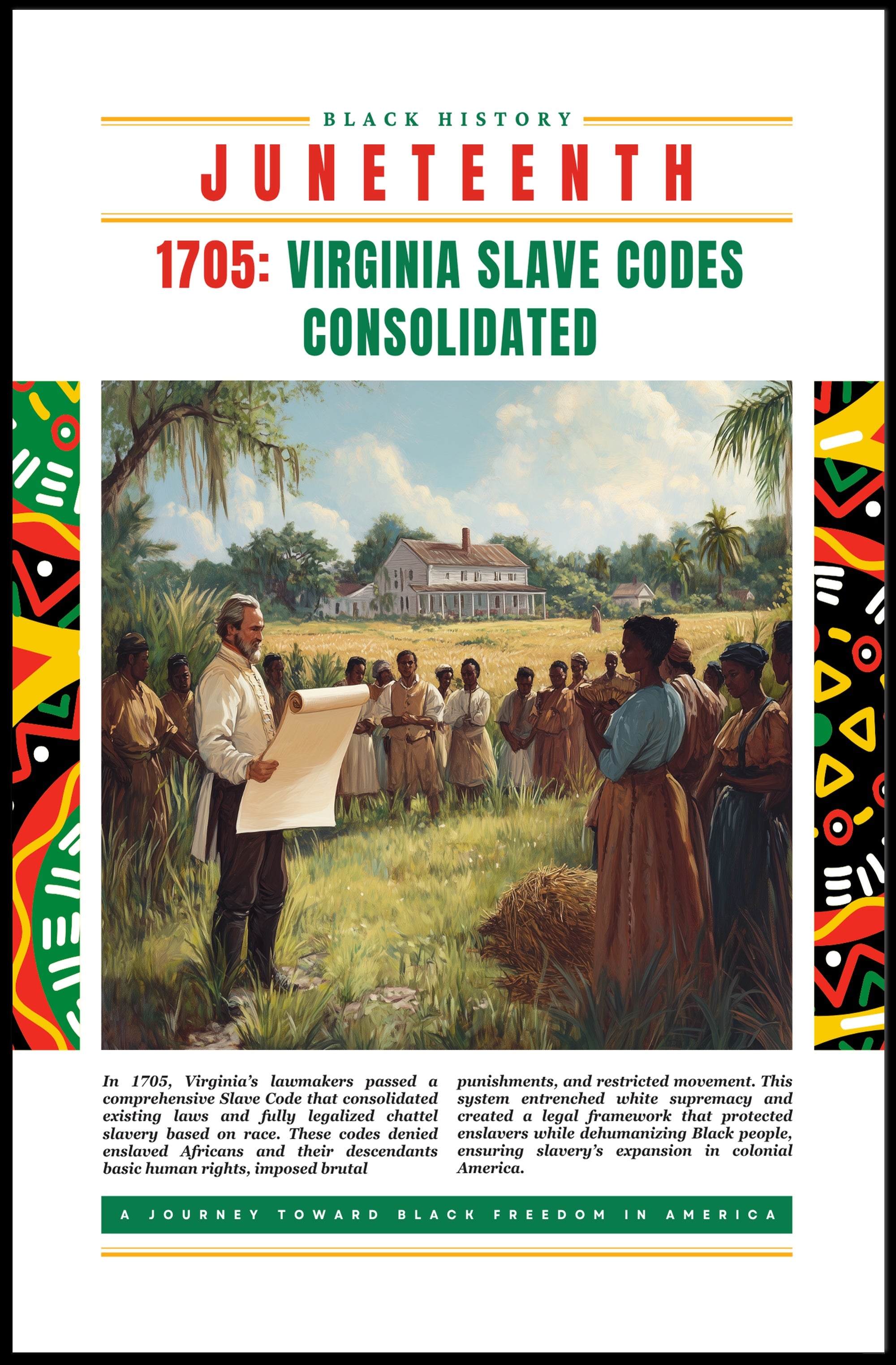 Juneteenth Commemorative Poster: Cultural or Heritage Poster