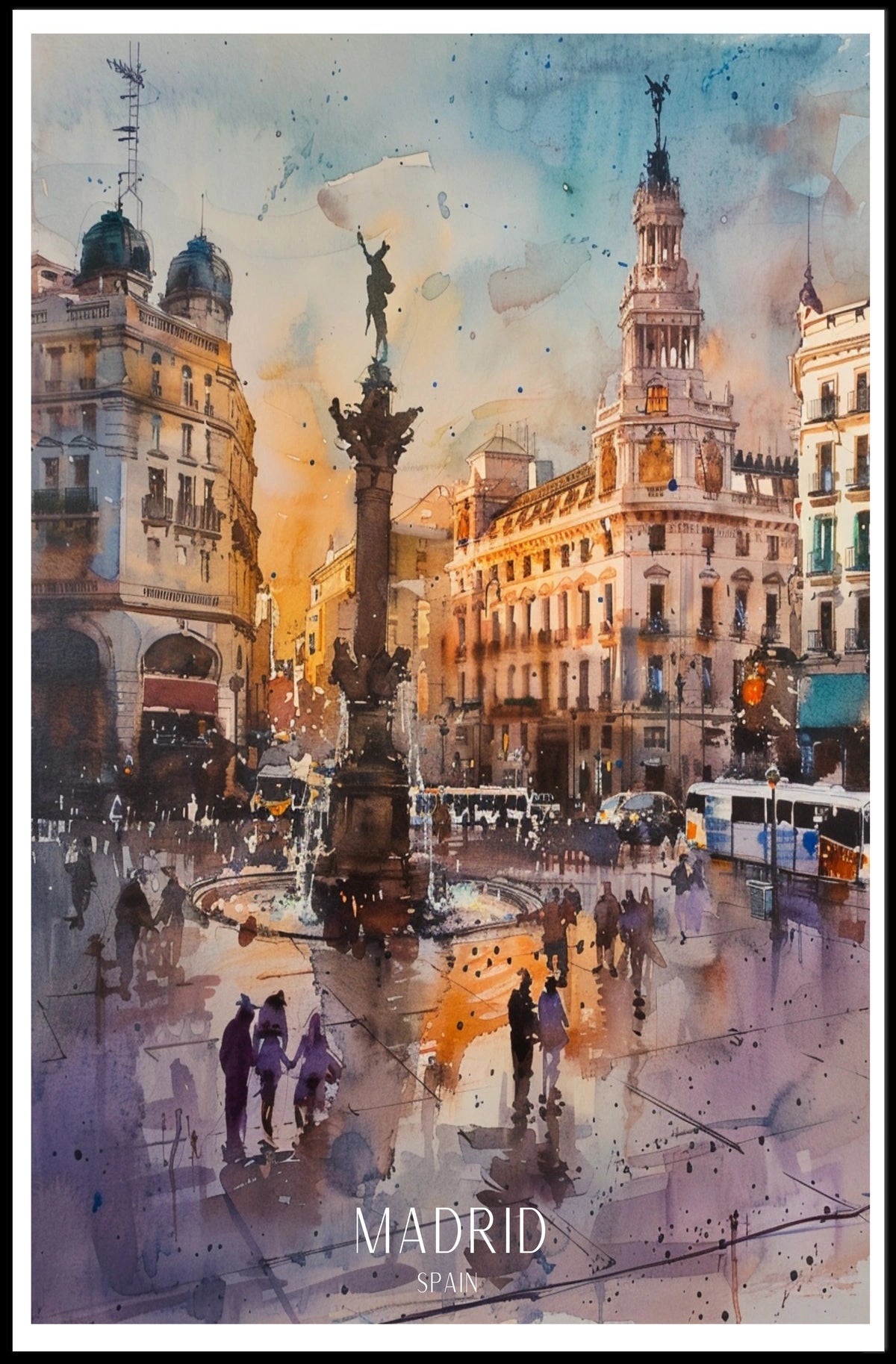 Madrid A Vibrant Cityscape Poster