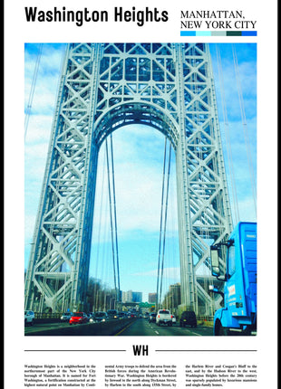 Washington Heights New York Landmark Travel Poster