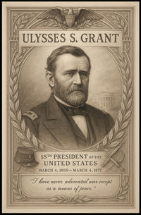 Ulysses S Grant 18th President Sketch Poster Art Print PosterGoat
