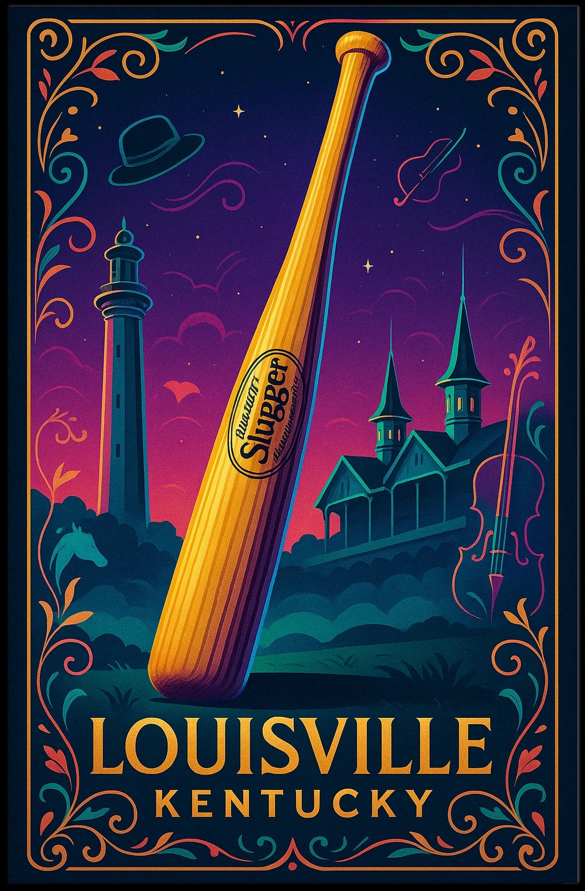 Louisville Slugger A Tribute to Kentucky Poster