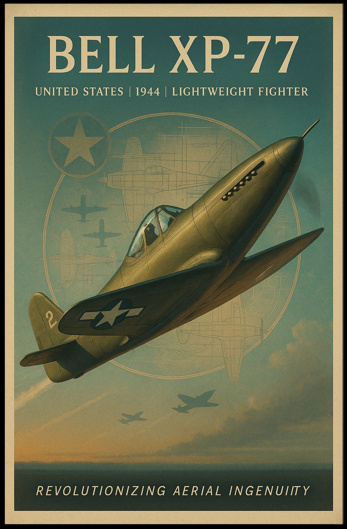 Bell XP-77 Lightweight Fighter Poster