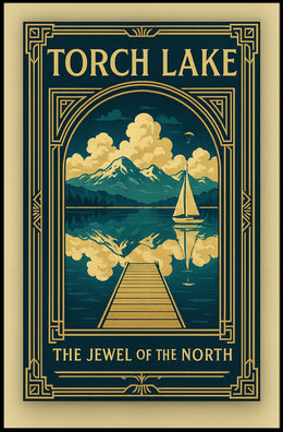 Torch Lake Vintage Travel Poster Wall Art
