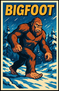 Bigfoot In The Wilderness Poster
