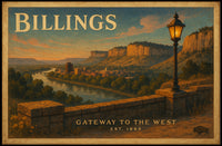 Billings Gateway to the West Travel Poster