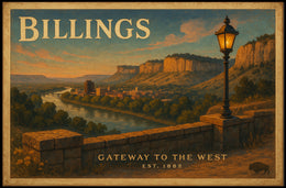 Billings Gateway to the West Travel Poster