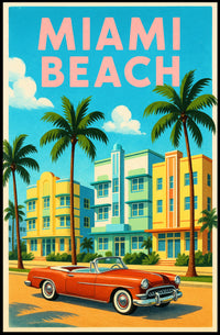 Miami Beach Vibes Poster PosterGoat