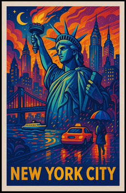New York City Iconic Landmarks Poster