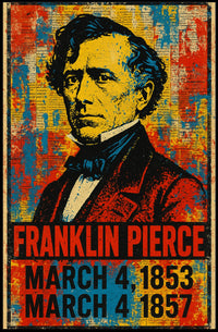Franklin Pierce 14th President of the United States Street Art Mashup Poster