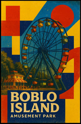 Island Amusement Park Adventure Poster