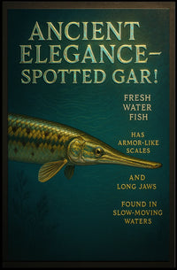 Ancient Elegance - Spotted Gar Poster