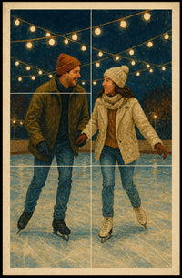 Winter Skating Delight Poster