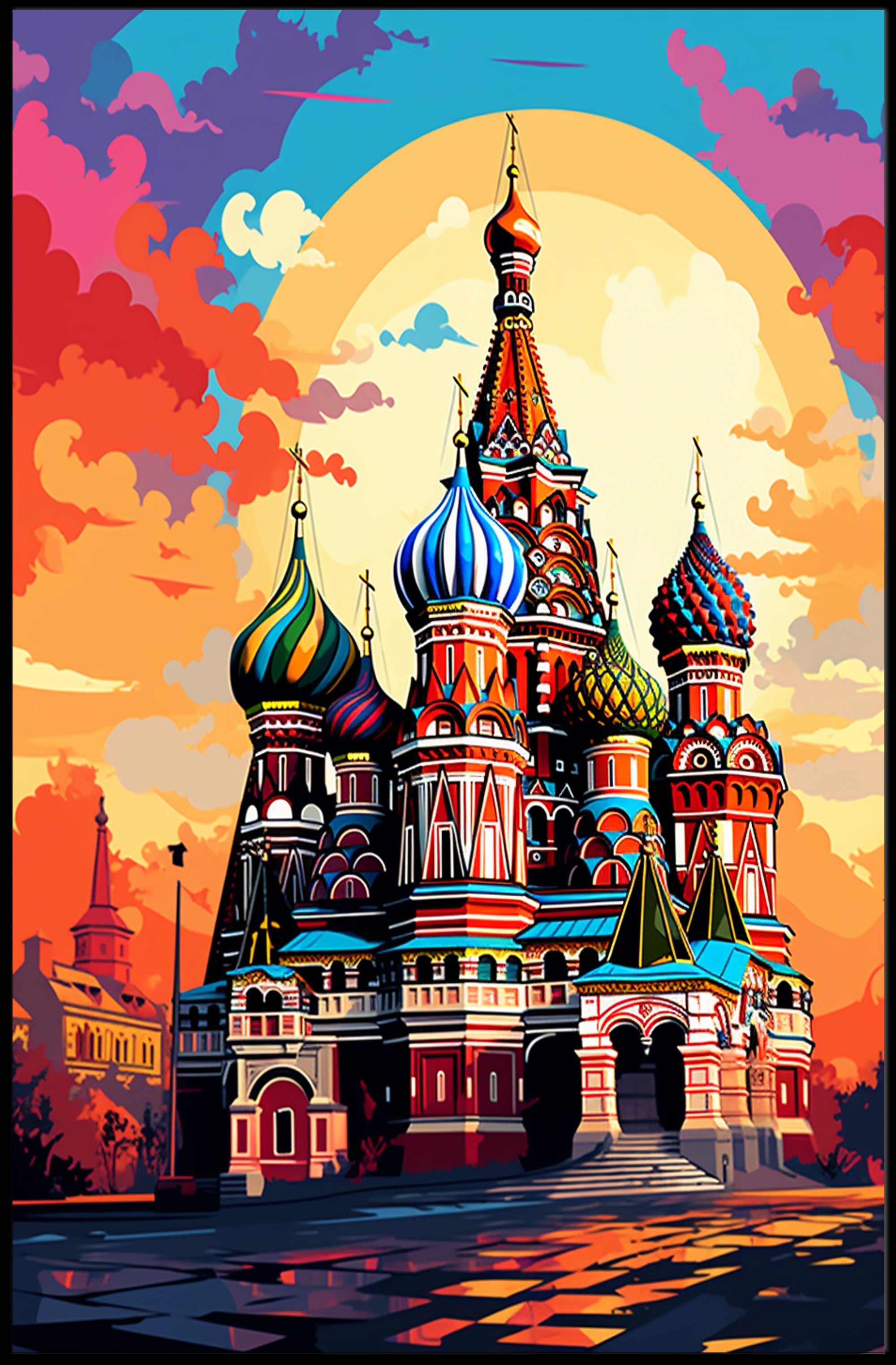 Vibrant St. BasilS Cathedral Poster