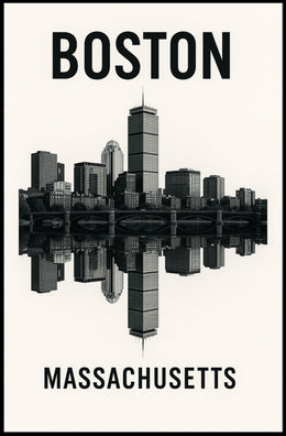 Boston Skyline Massachusetts Poster