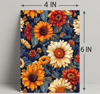 Vibrant Floral Illustration with Modern Artistic Poster