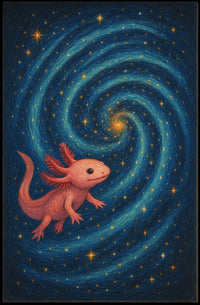 Cosmic Axolotl Adventure Poster