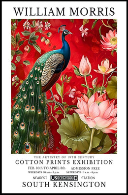 The Artistry of William Morris Cotton Prints Exhibition Poster