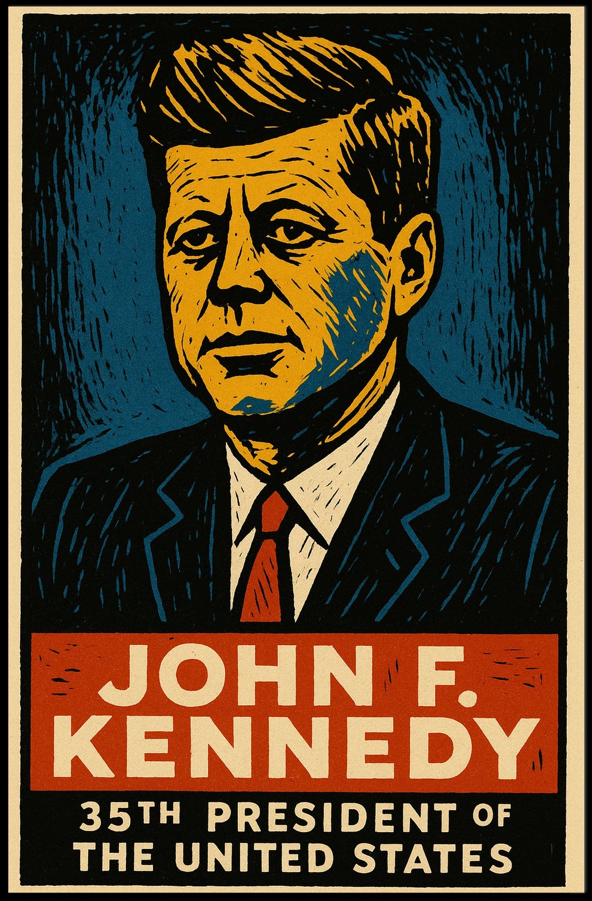 John F. Kennedy 35Th President Poster