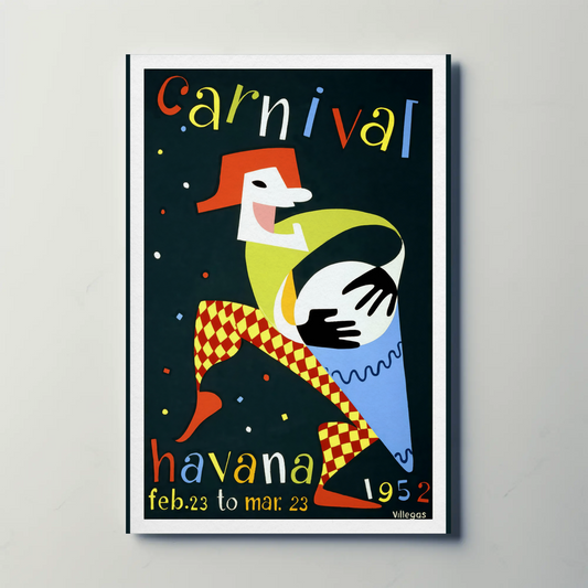 Havana Vintage Poster Carnival 1952