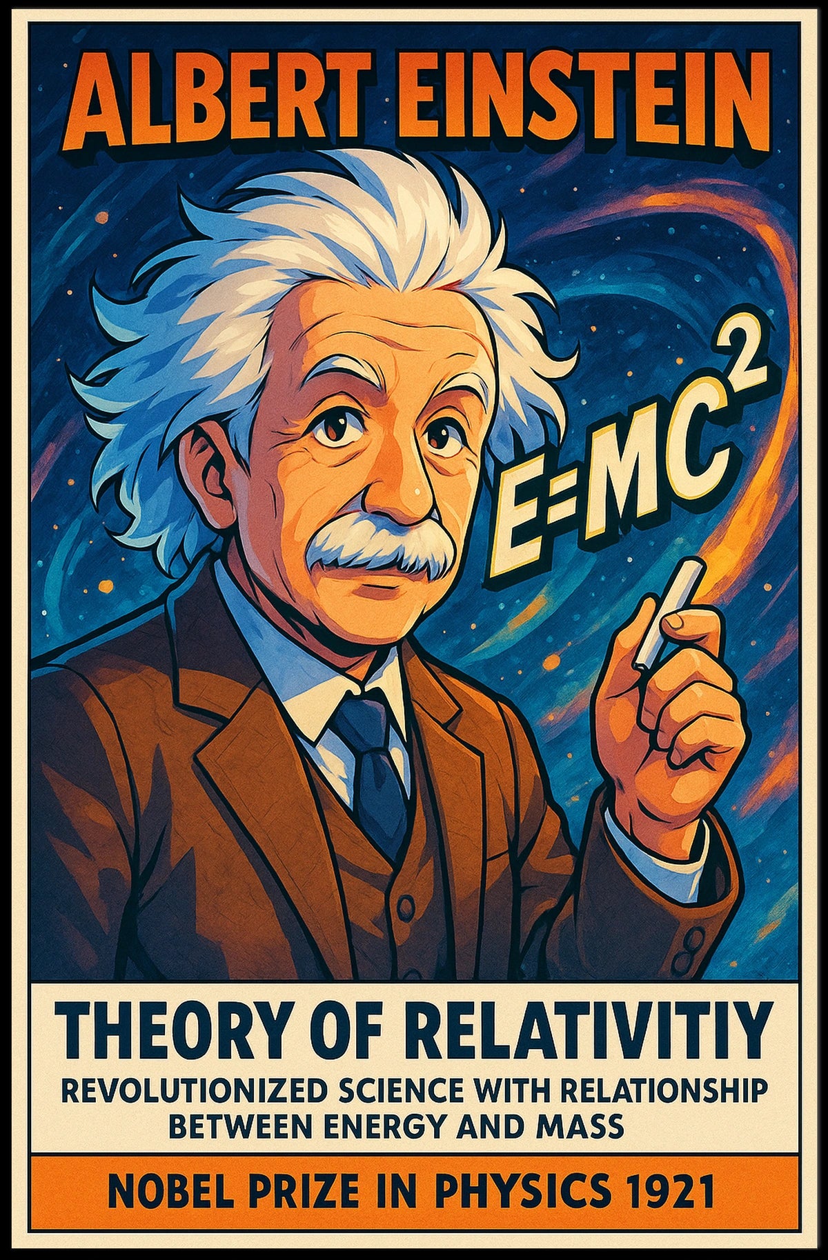Albert Einstein Theory Of Relativity Poster