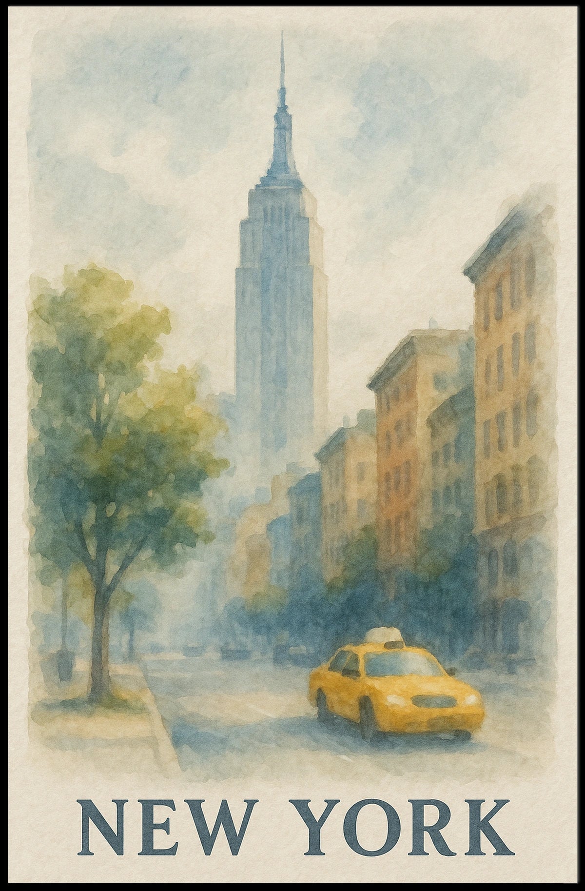 New York Cityscape Poster