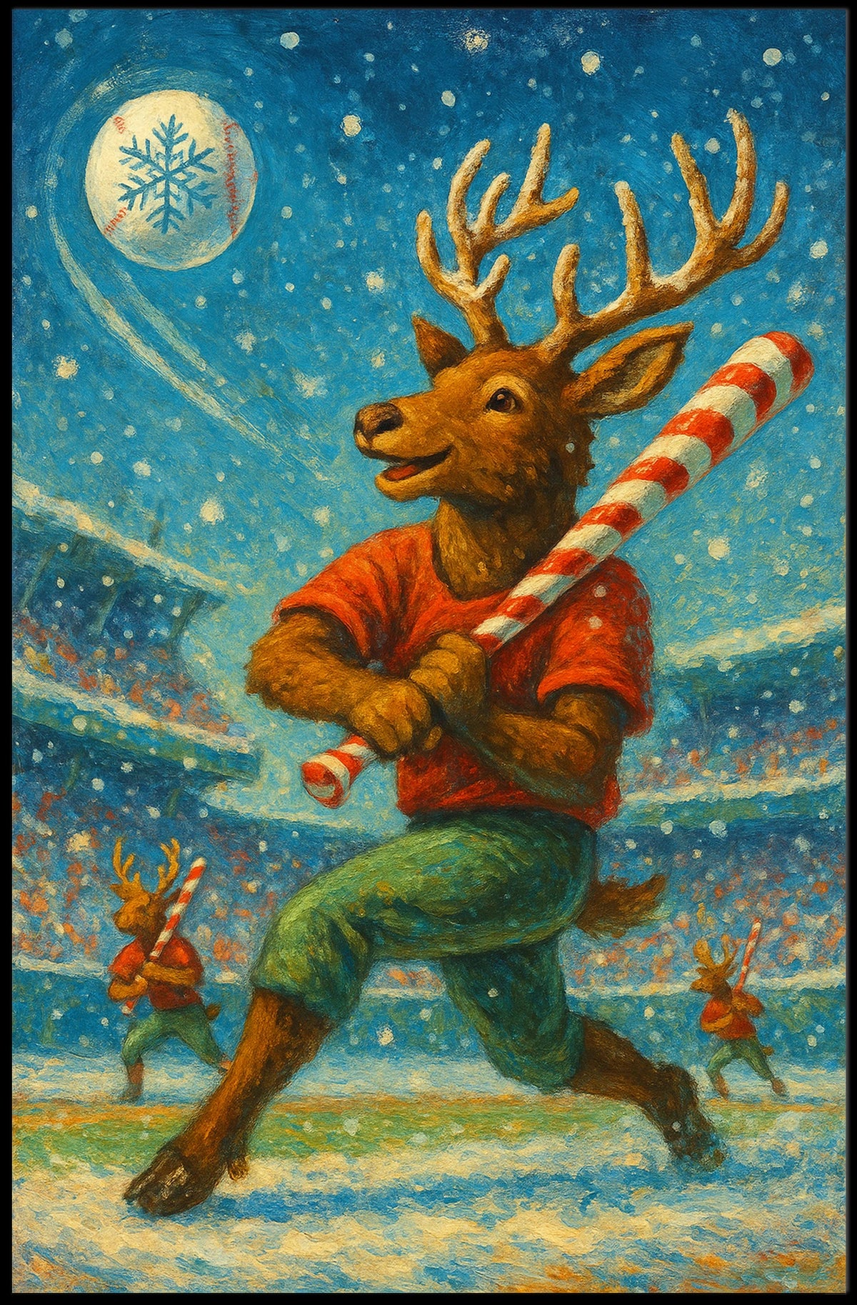 Reindeer Baseball Extravaganza Poster