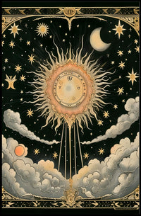 Celestial Sun and Symbols Space or Astronomy Poster