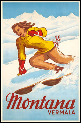 Montana Vermala Ski Resort Poster PosterGoat
