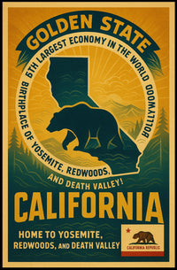 California The Golden State Poster