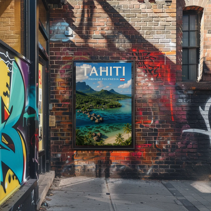 Tahiti French Polynesia Tropical Island Paradise Poster