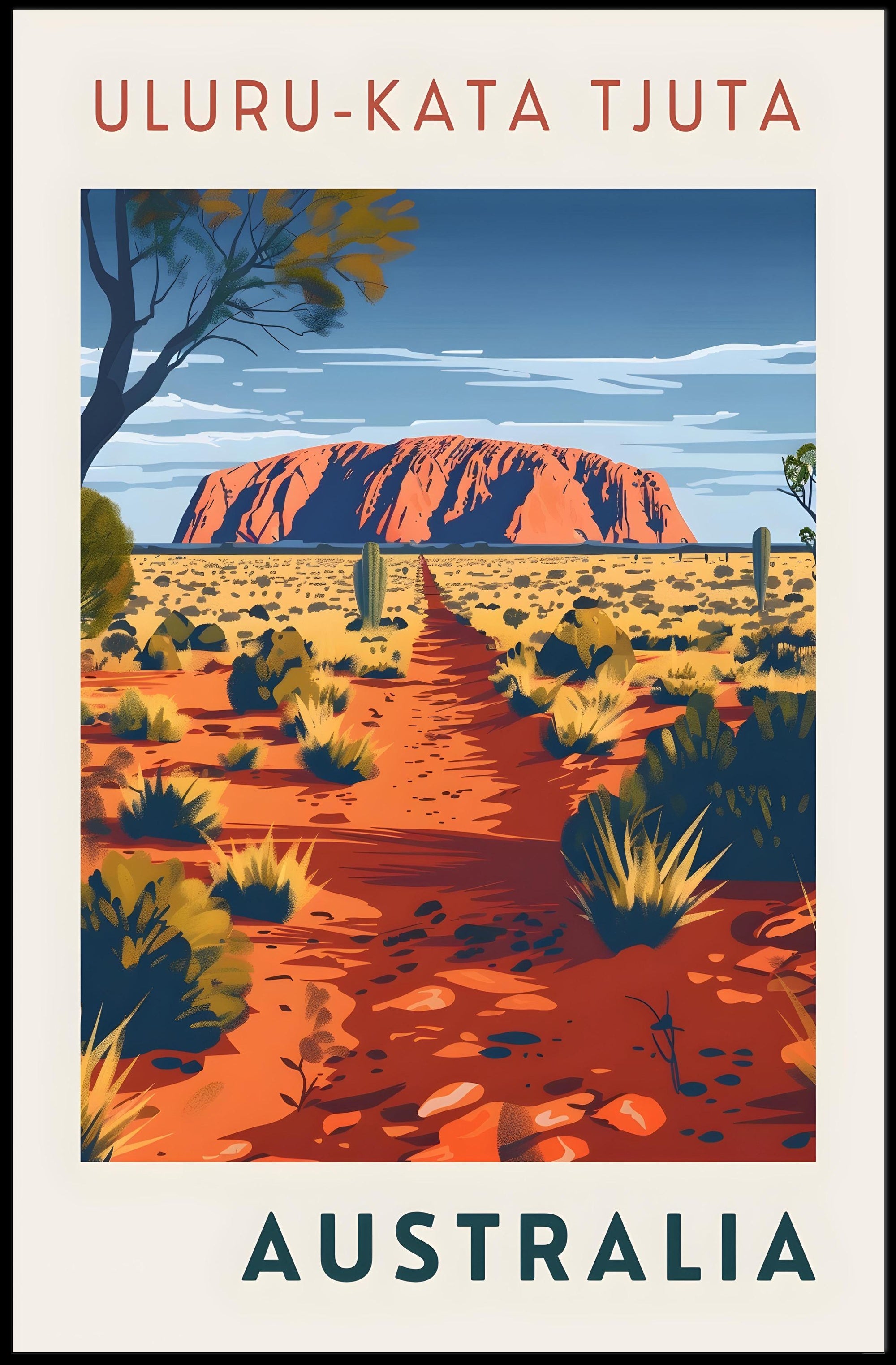 Uluru Outback Adventure Artwork National Park Poster