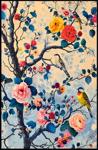 Blossoms And Birds William Morris Art Poster