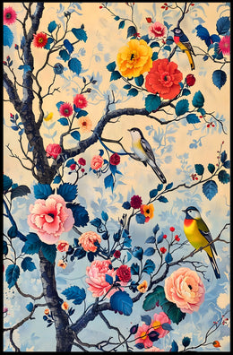Blossoms And Birds William Morris Art Poster
