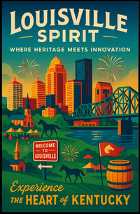 Louisville Spirit Where Heritage Meets Innovation Poster