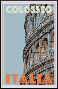 Colosseum Nostalgic Italian Architecture Travel Poster PosterGoat