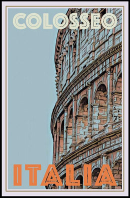 Colosseum Nostalgic Italian Architecture Travel Poster PosterGoat