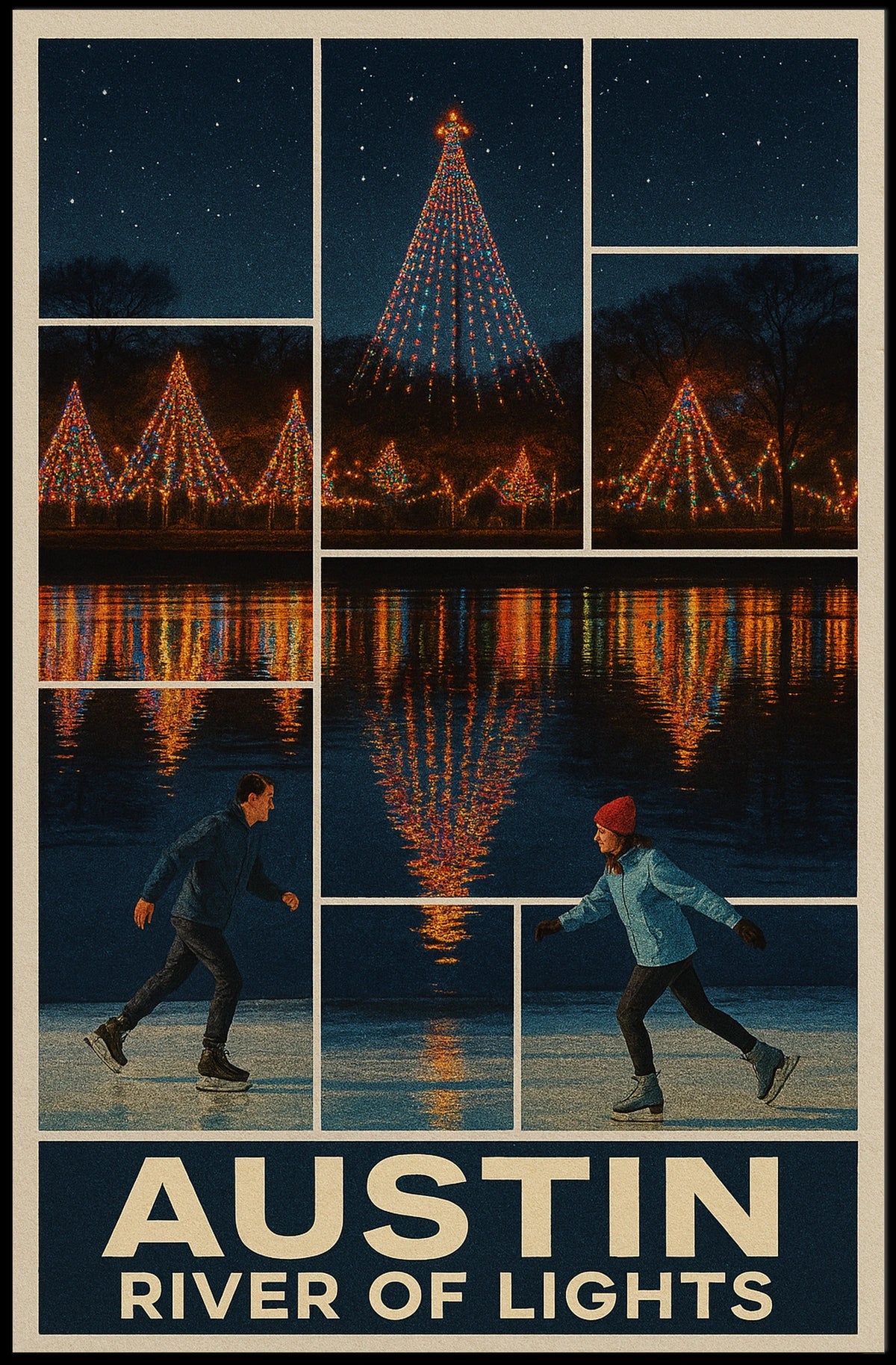 Austin River Of Lights Poster
